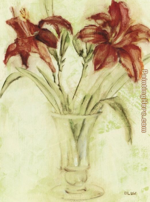 Vase of Day Lilies III painting - Cheri Blum Vase of Day Lilies III art painting